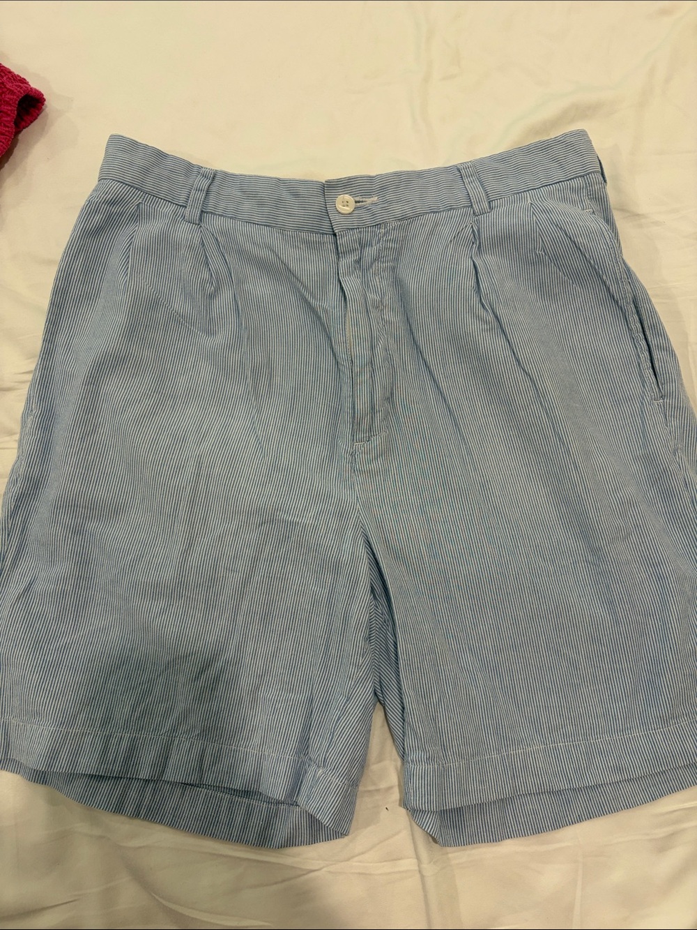 Men's Light Blue Seersucker Shorts